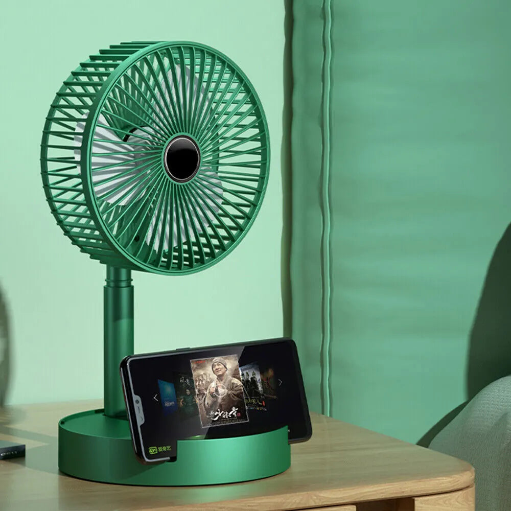 USB Rechargeable Fan Portable Electric Mini Fan Foldable Telescopic Fan